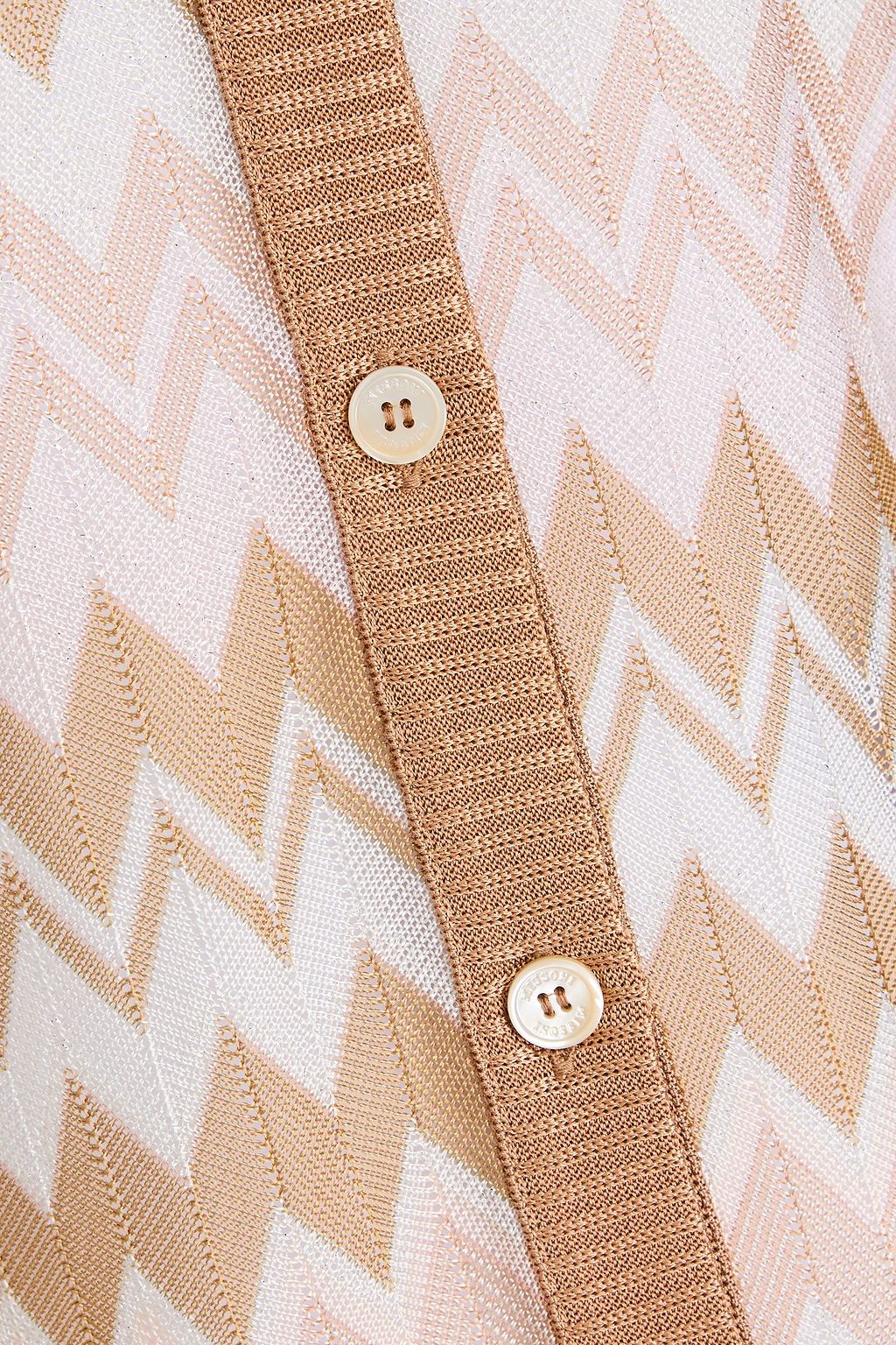 MISSONI كارديغان بحبكة كروشيه بلون معدني