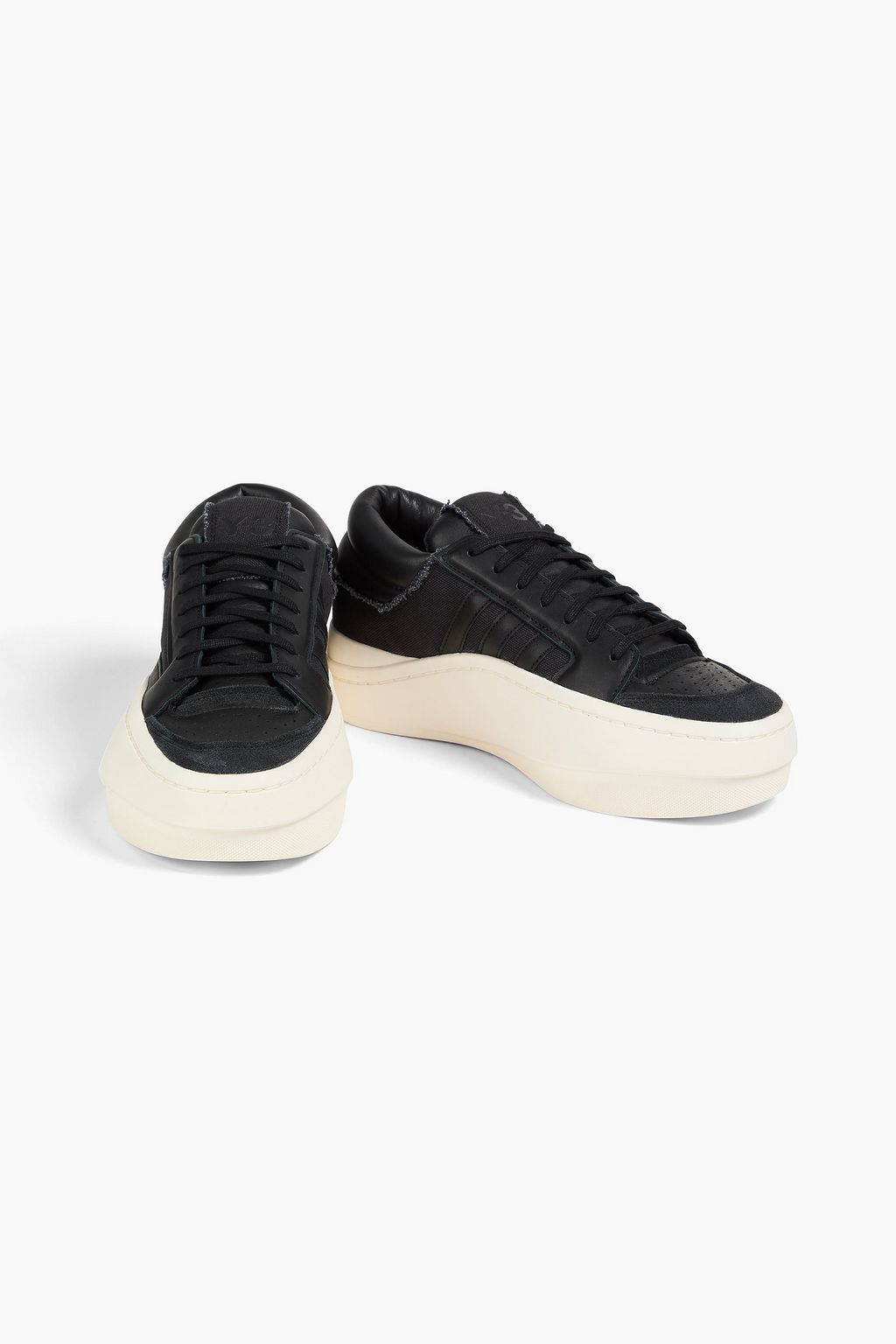 Y-3 Centennial canvas and leather sneakers