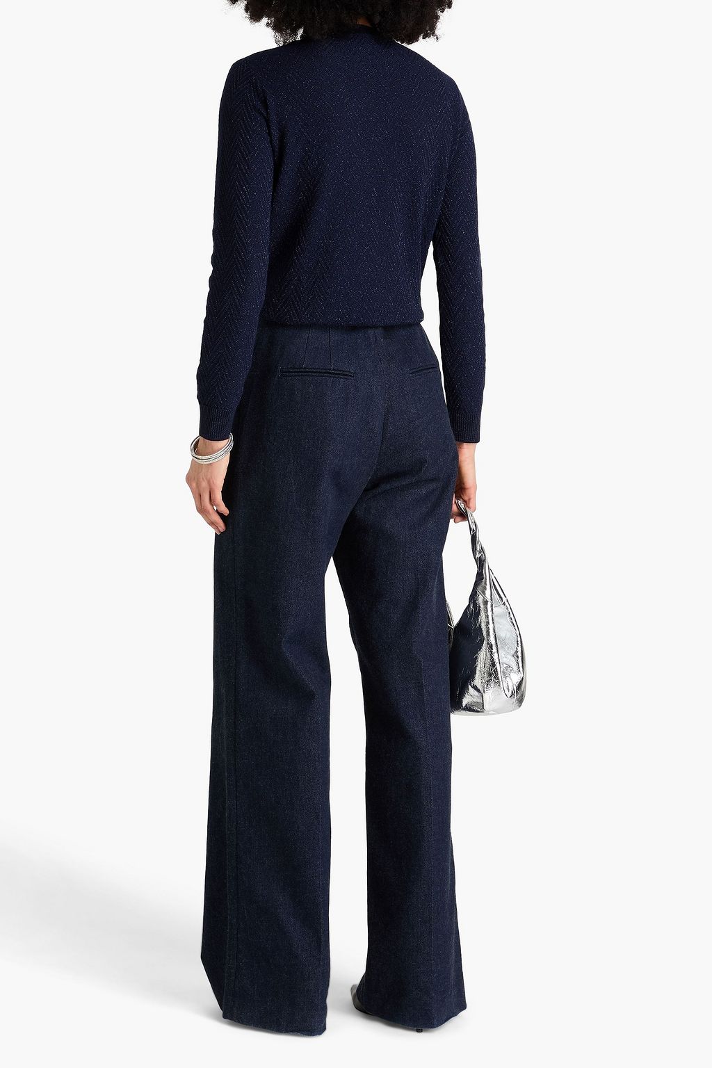 MISSONI Metallic jacquard-knit cotton-blend sweater