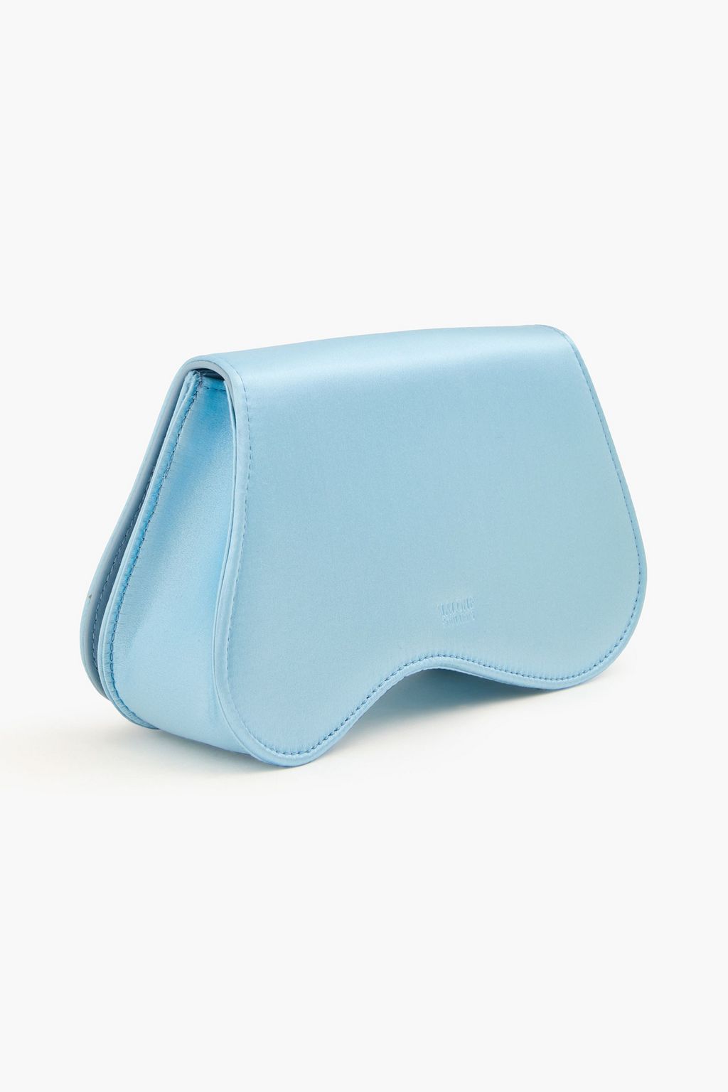MALONE SOULIERS Vivien crystal-embellished satin clutch