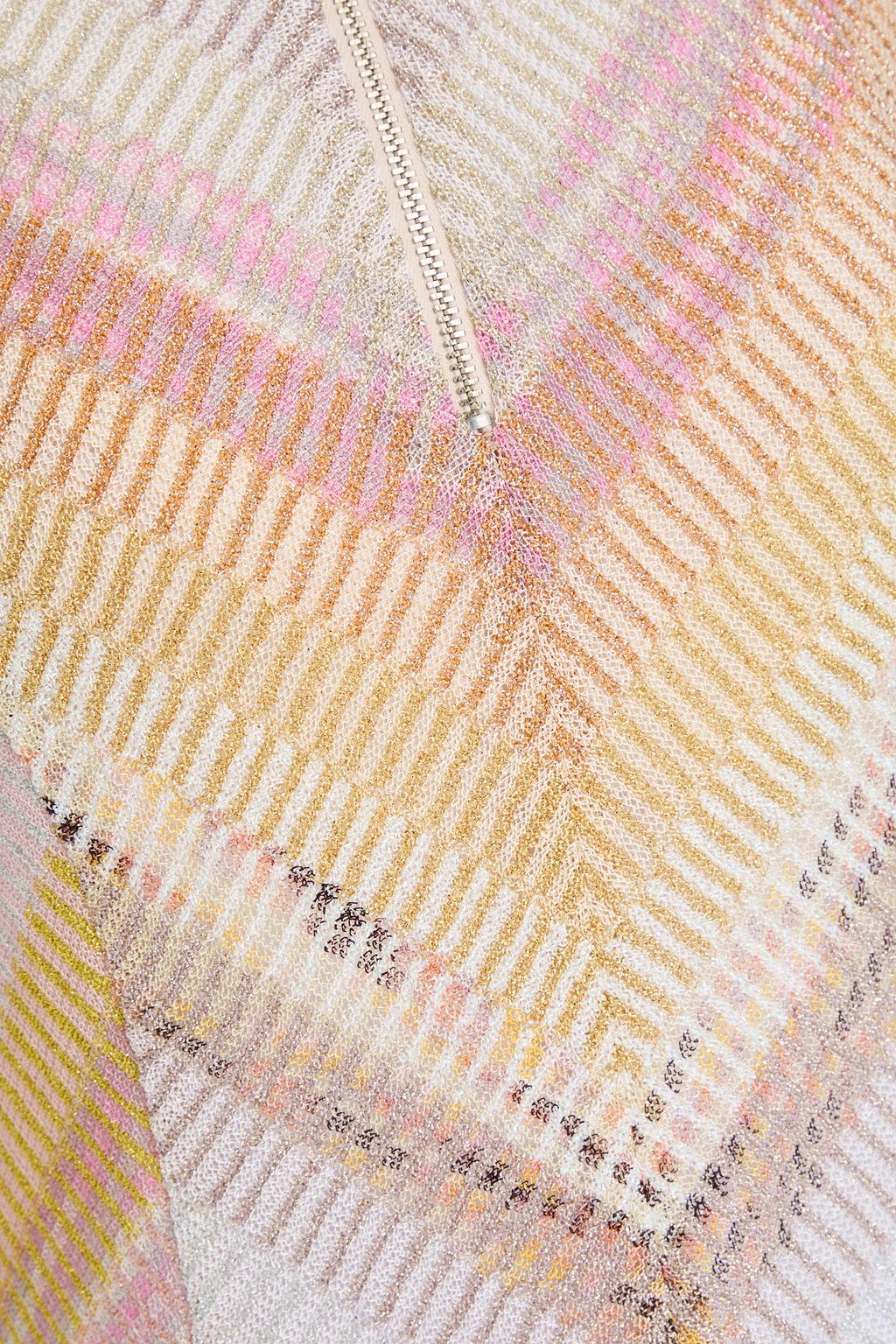 MISSONI 메탈릭 크로셰 니트 폴로 셔츠