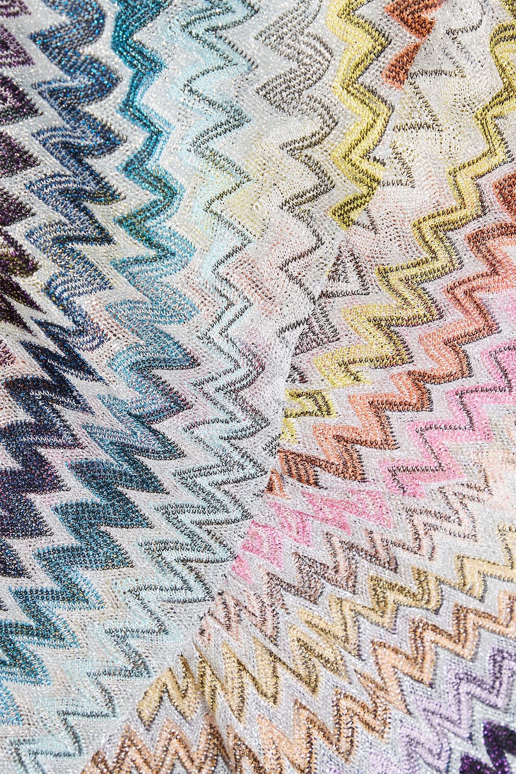 MISSONI 메탈릭 크로셰 니트 탑