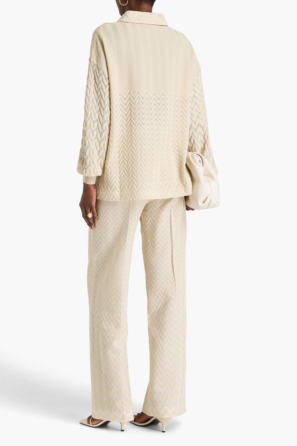 MISSONI Pullover aus Häkelstrick aus einer Baumwollmischung mit Polokragen