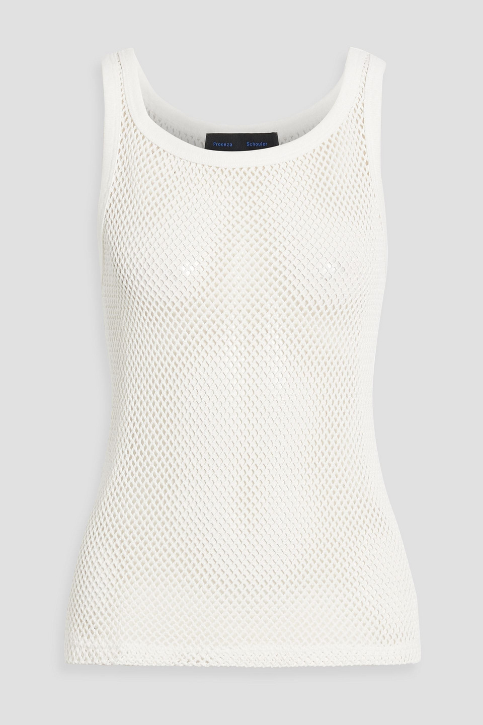 Proenza Schouler Open-knit Cotton Tank In White