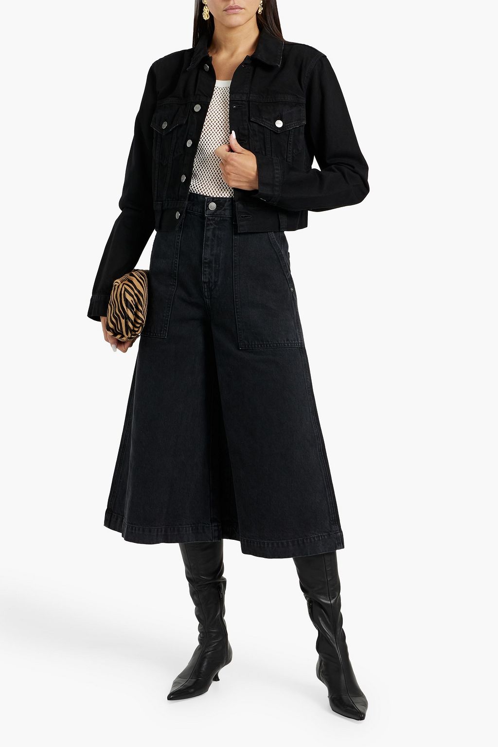 KHAITE Luey denim culottes