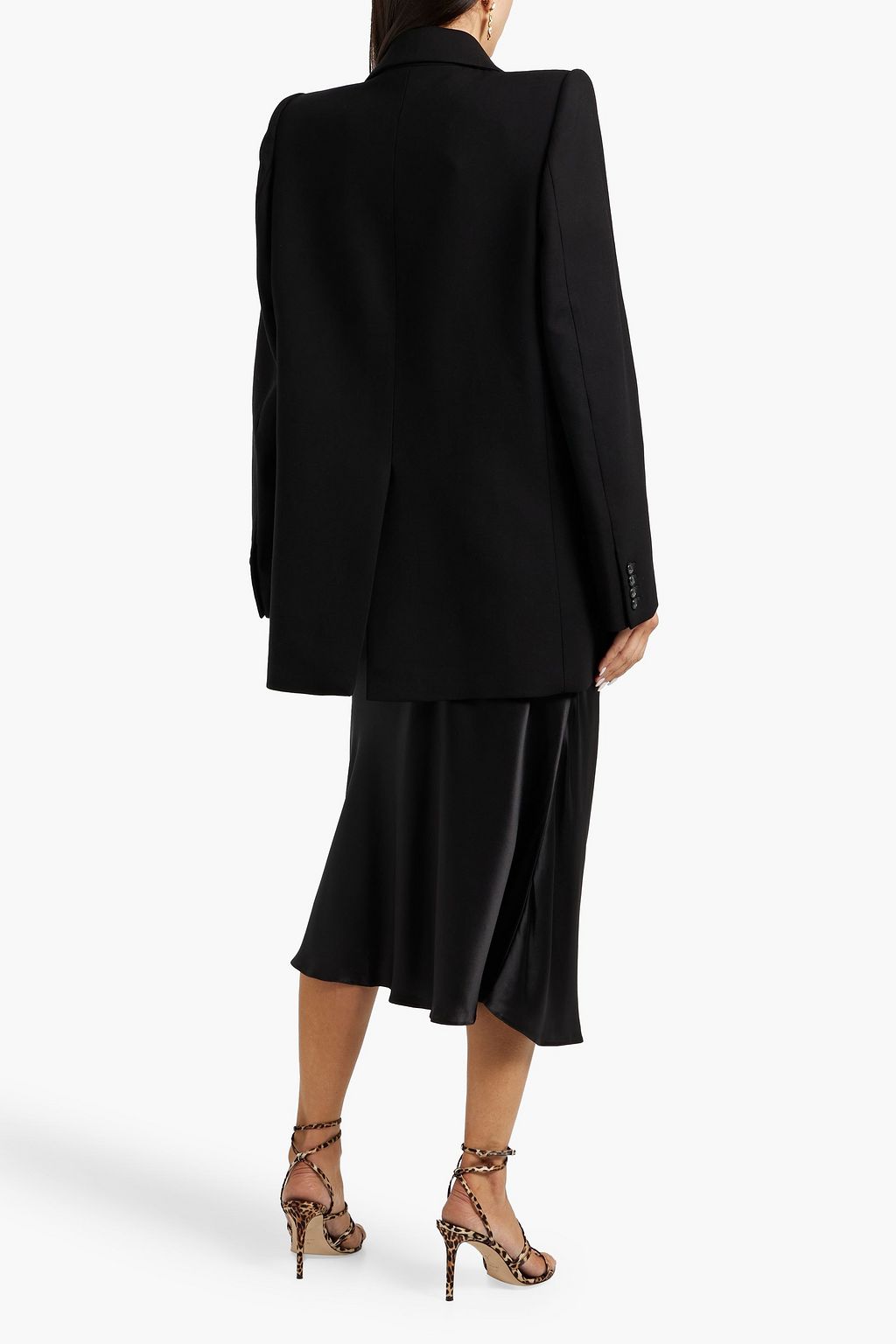 KHAITE Isaline oversized satin-trimmed cady blazer