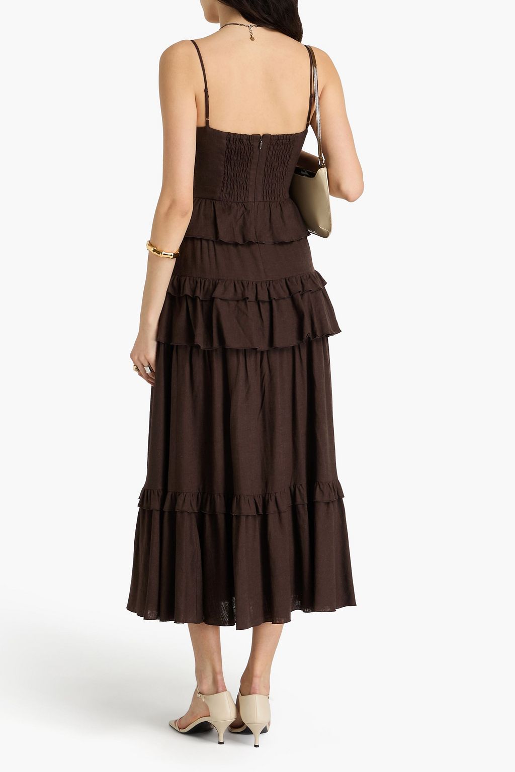 DIANE VON FURSTENBERG Kali gestuftes Midikleid aus Webstoff