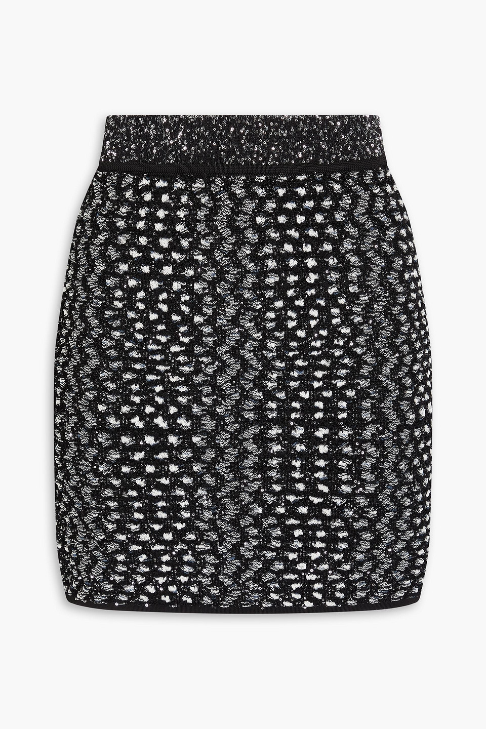 Missoni Women's Black And White Zigzag Skirt | Size 42 | Ds24wh0u Color Bk040hs91kg In Black