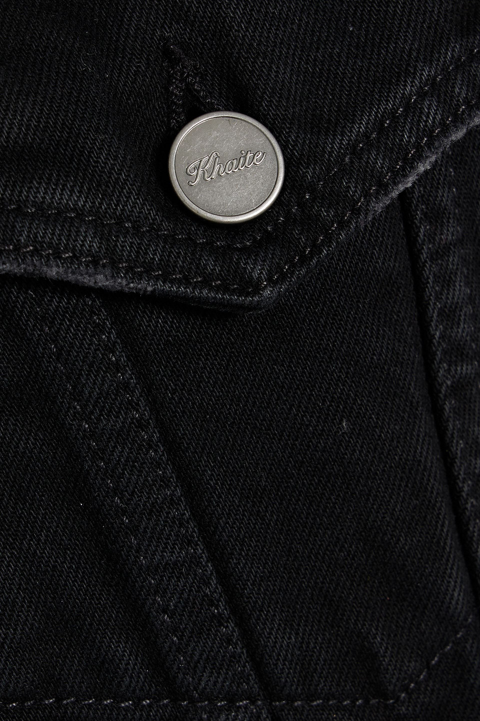 Khaite Rizzo Cropped Jeansjacke In Schwarz