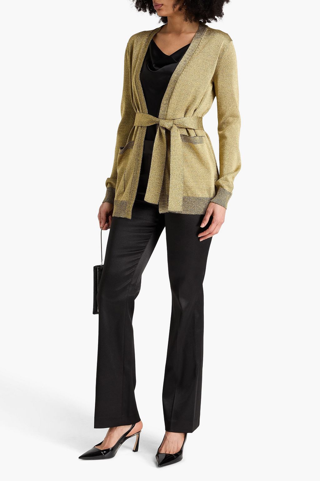 MISSONI كارديغان محبوك بلون معدني