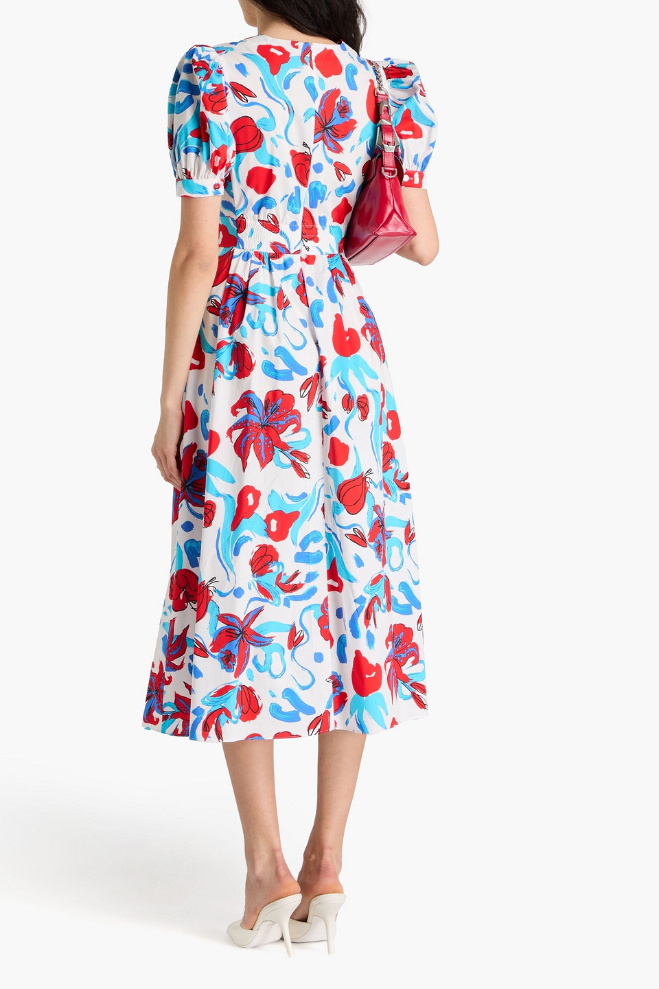 Diane Von Furstenberg Heather Cotton-blend Poplin Midi Dress