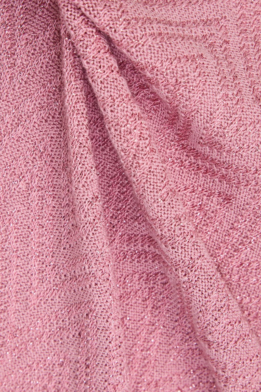 MISSONI Metallic jacquard-knit cotton-blend turtleneck sweater