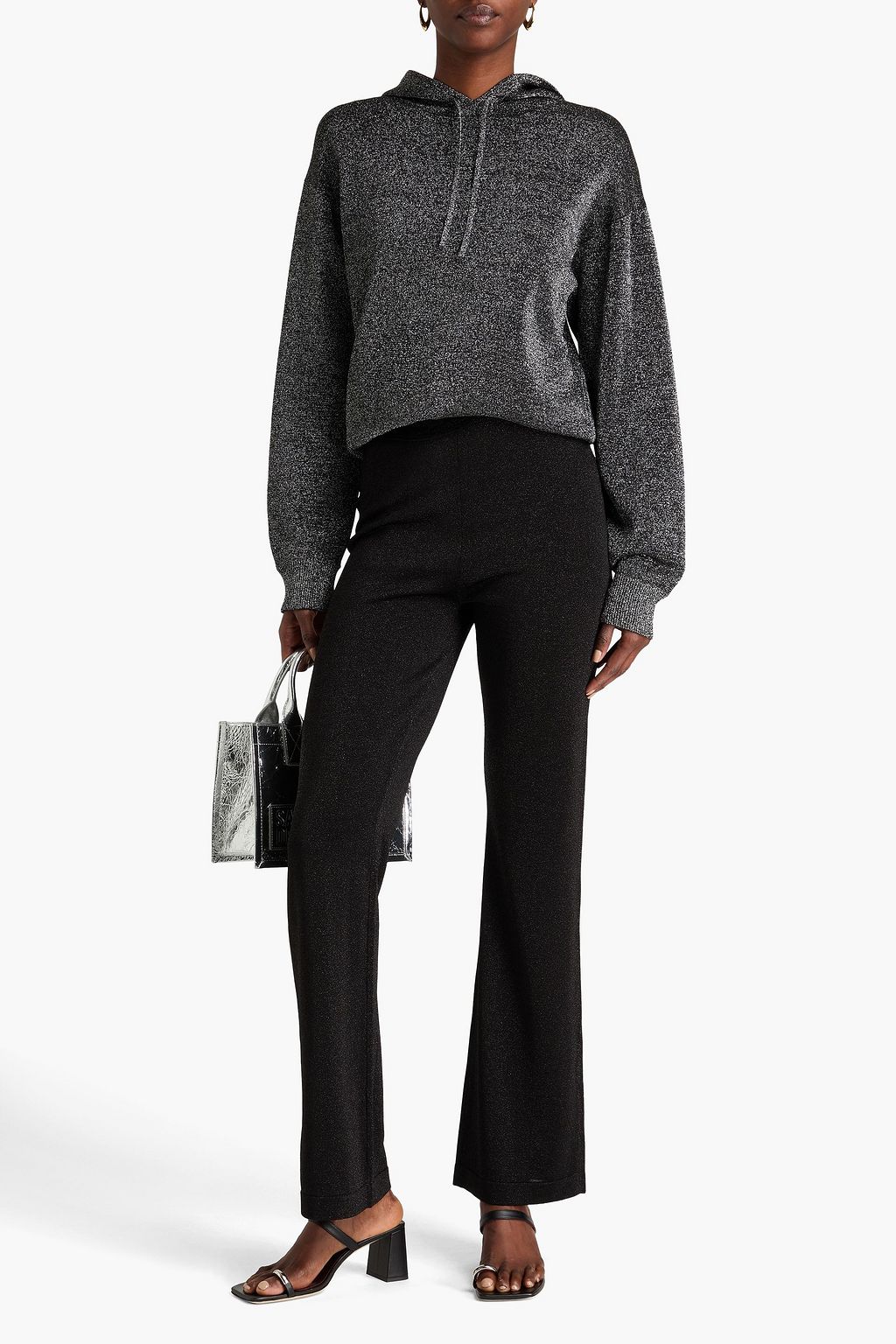MISSONI Metallic knitted bootcut pants
