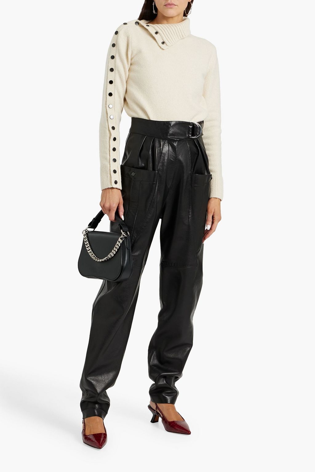 PROENZA SCHOULER Snap-detailed cashmere-blend sweater