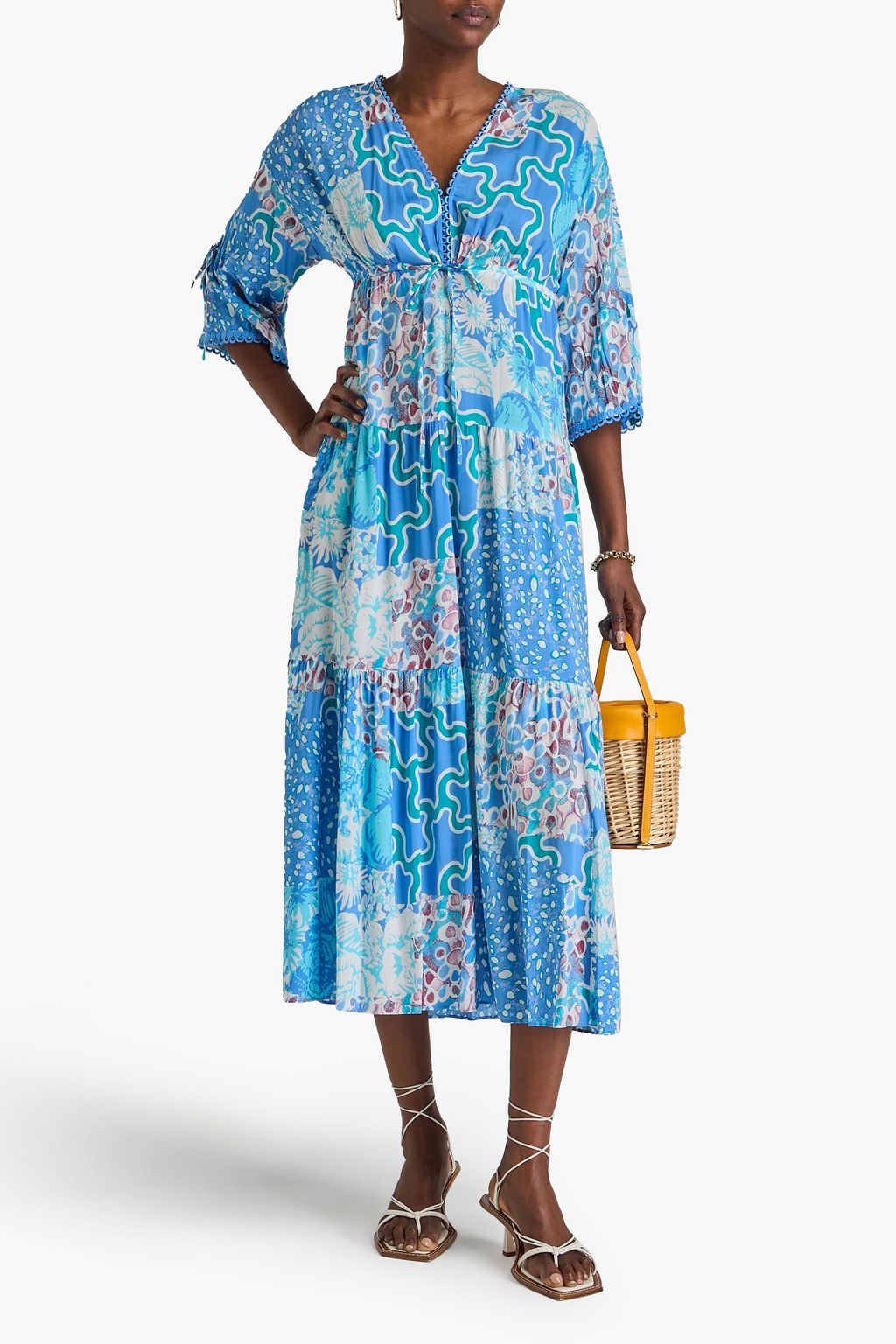 DIANE VON FURSTENBERG Boris printed woven midi dress