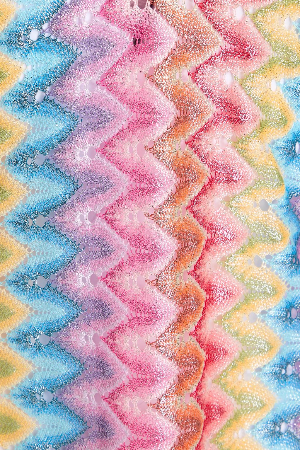 MISSONI 메탈릭 크로셰 니트 코튼 혼방 커버업