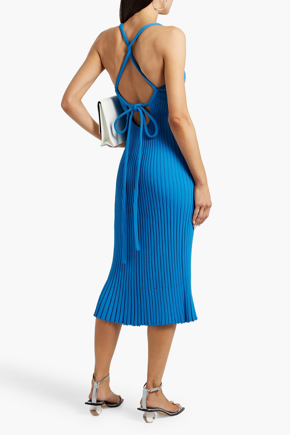 PROENZA SCHOULER VIDA RIBBED-KNIT MIDI DRESS 