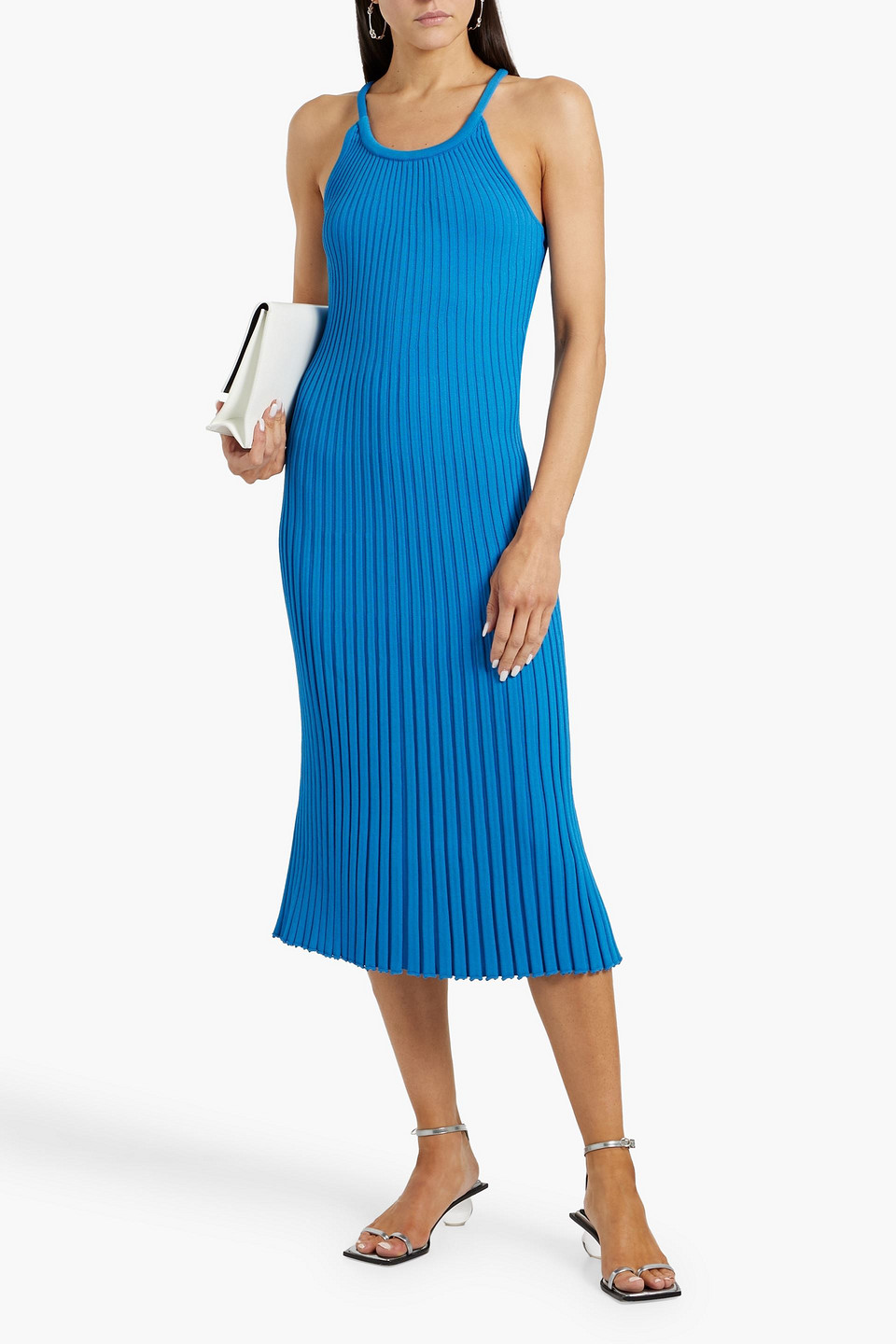 PROENZA SCHOULER VIDA RIBBED-KNIT MIDI DRESS 