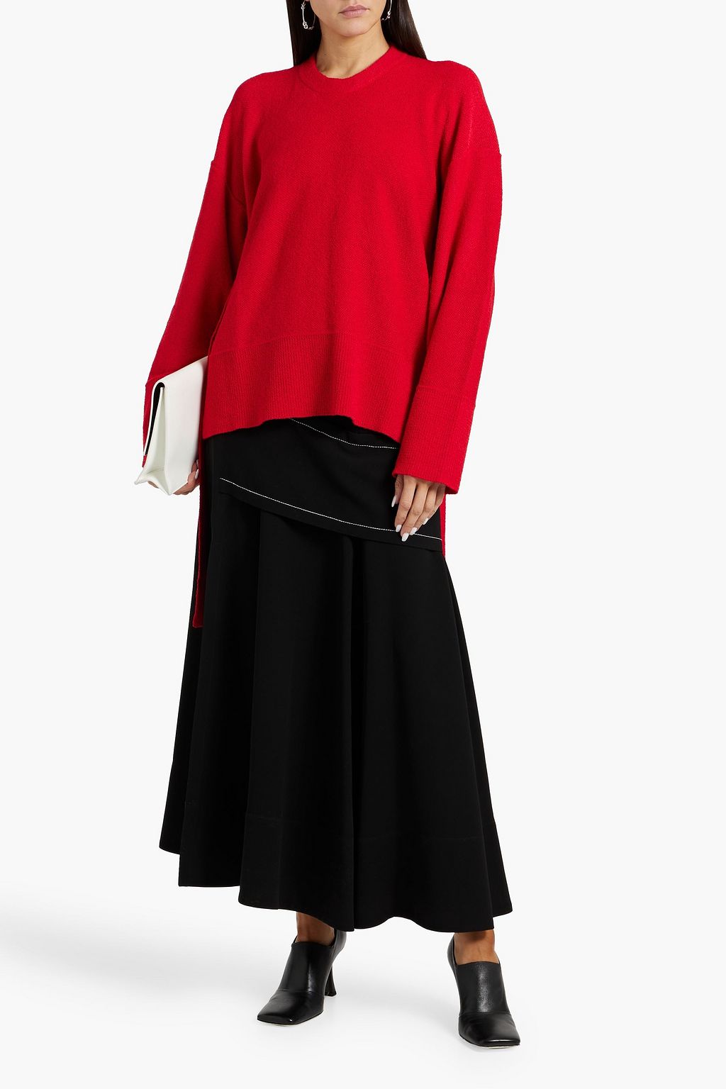 PROENZA SCHOULER كنزة رياضية من نسيج محبوك مزينة بفتحات
