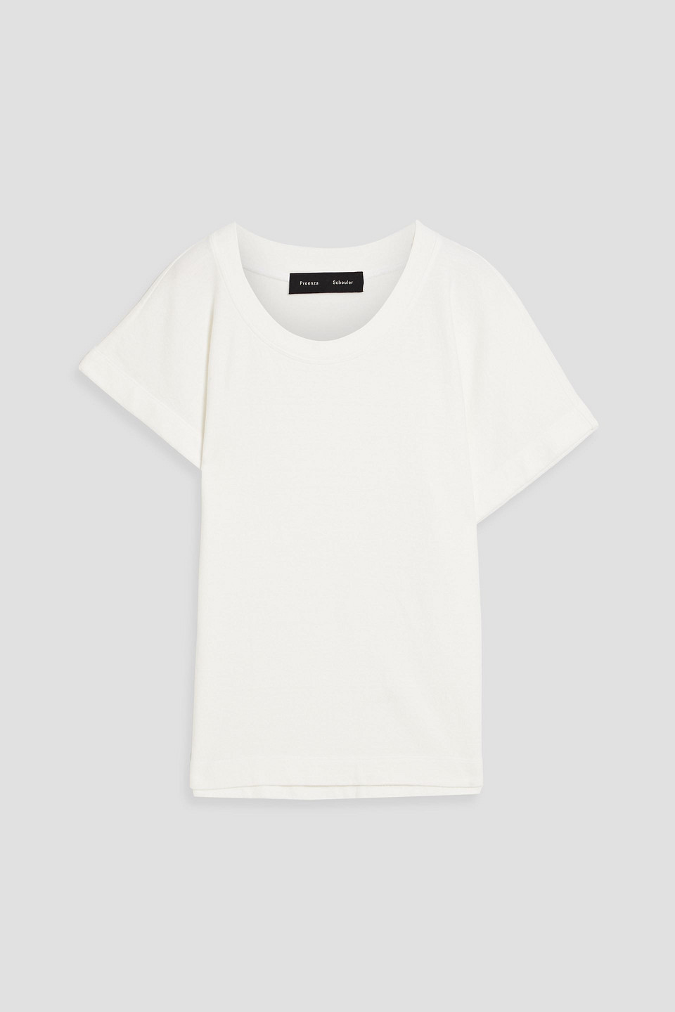 Proenza Schouler French Cotton-blend Terry T-shirt In White