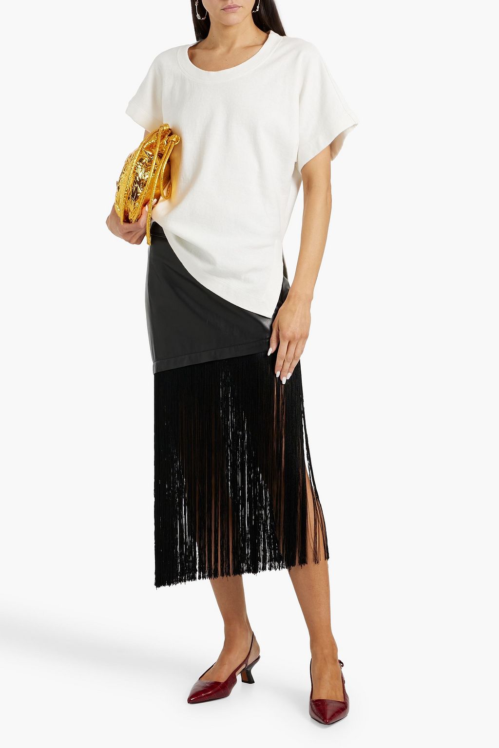 PROENZA SCHOULER French cotton-blend terry T-shirt