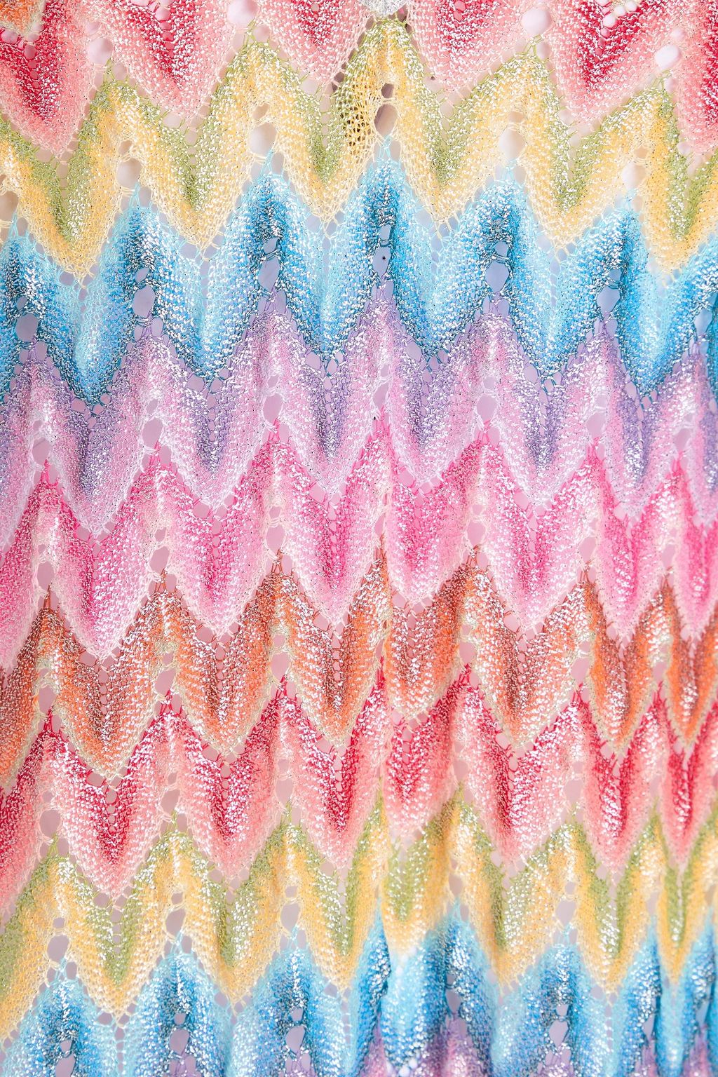 MISSONI Metallic crochet-knit cotton-blend coverup