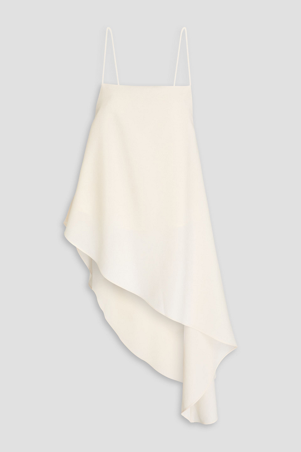 Rohe Asymmetric Wool-blend Crepe Top In Creme
