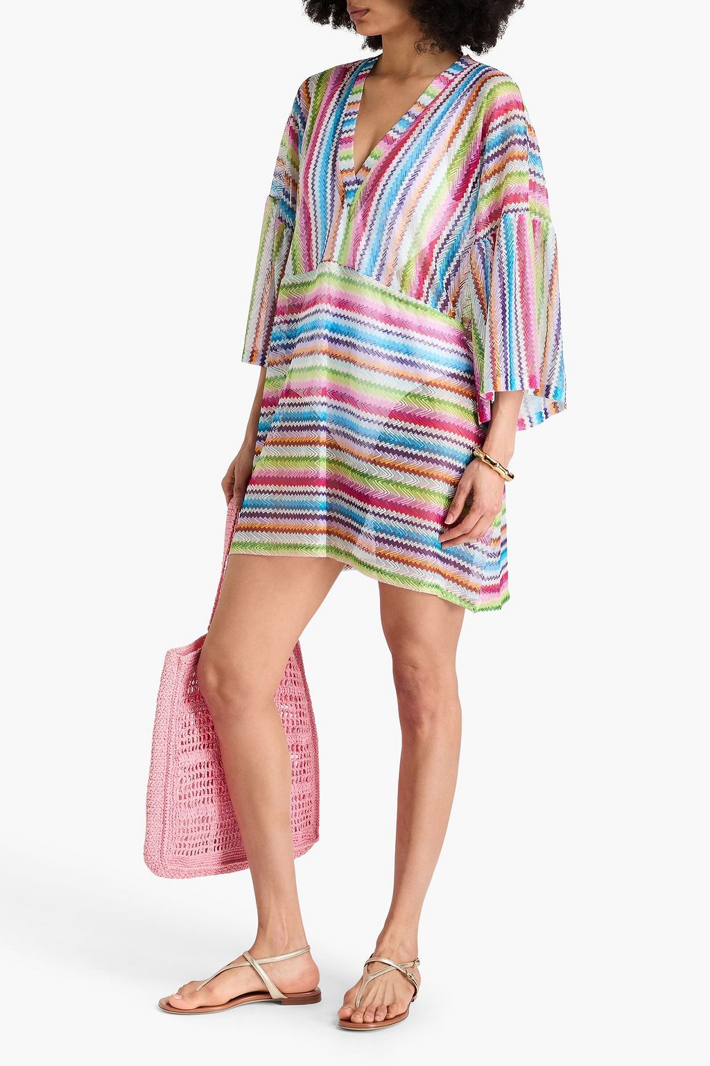MISSONI رداء بحر من نسيج بحبكة كروشيه