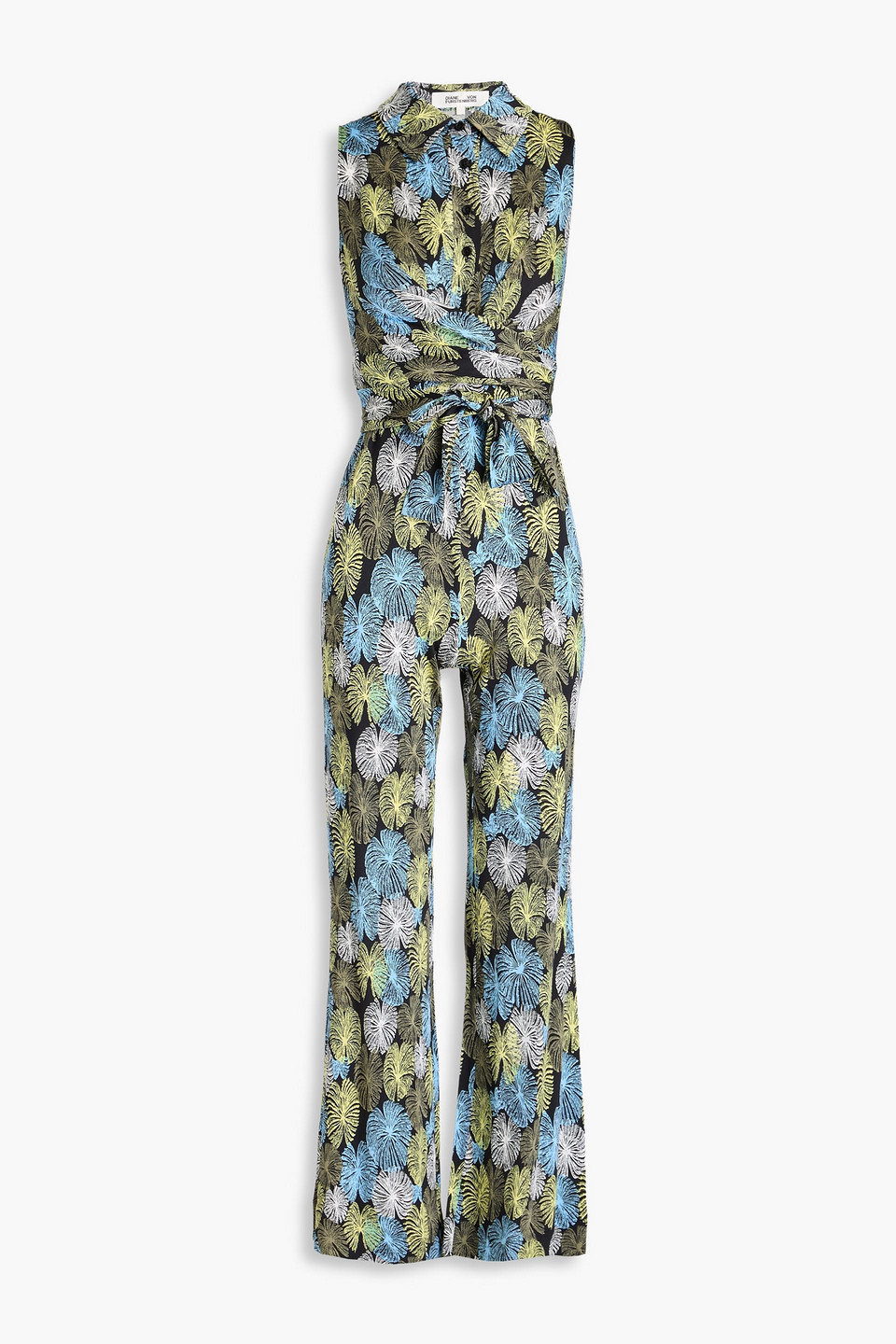 Kellie printed stretch-jersey jumpsuit