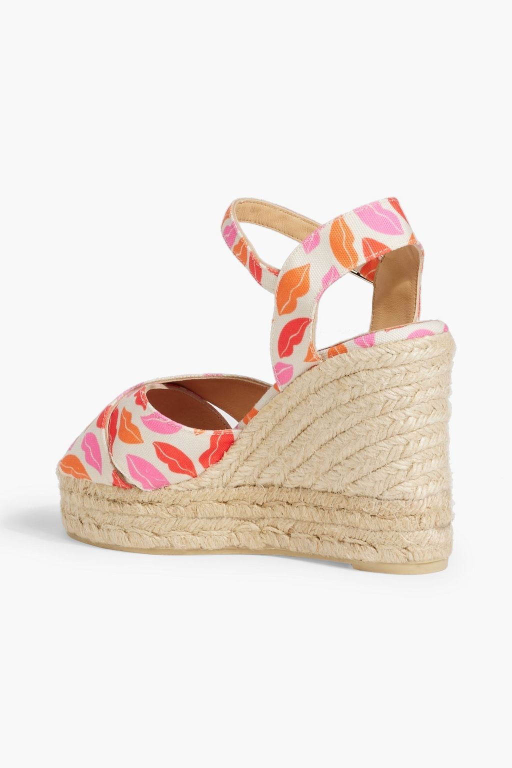 DIANE VON FURSTENBERG X CASTAÑER Blaudell printed canvas espadrille wedge sandals