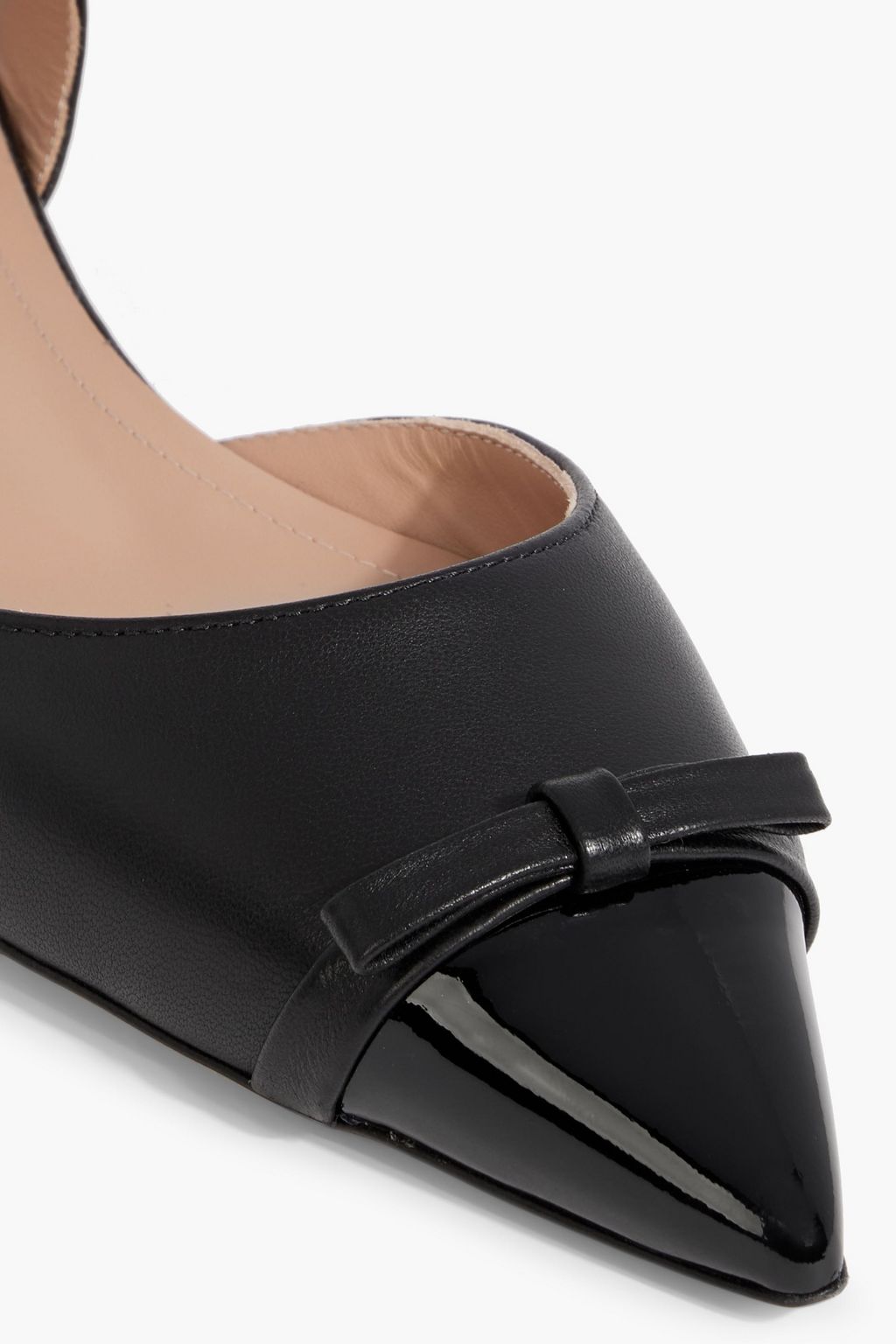 MALONE SOULIERS Blythe 10 bow-detailed leather point-toe flats