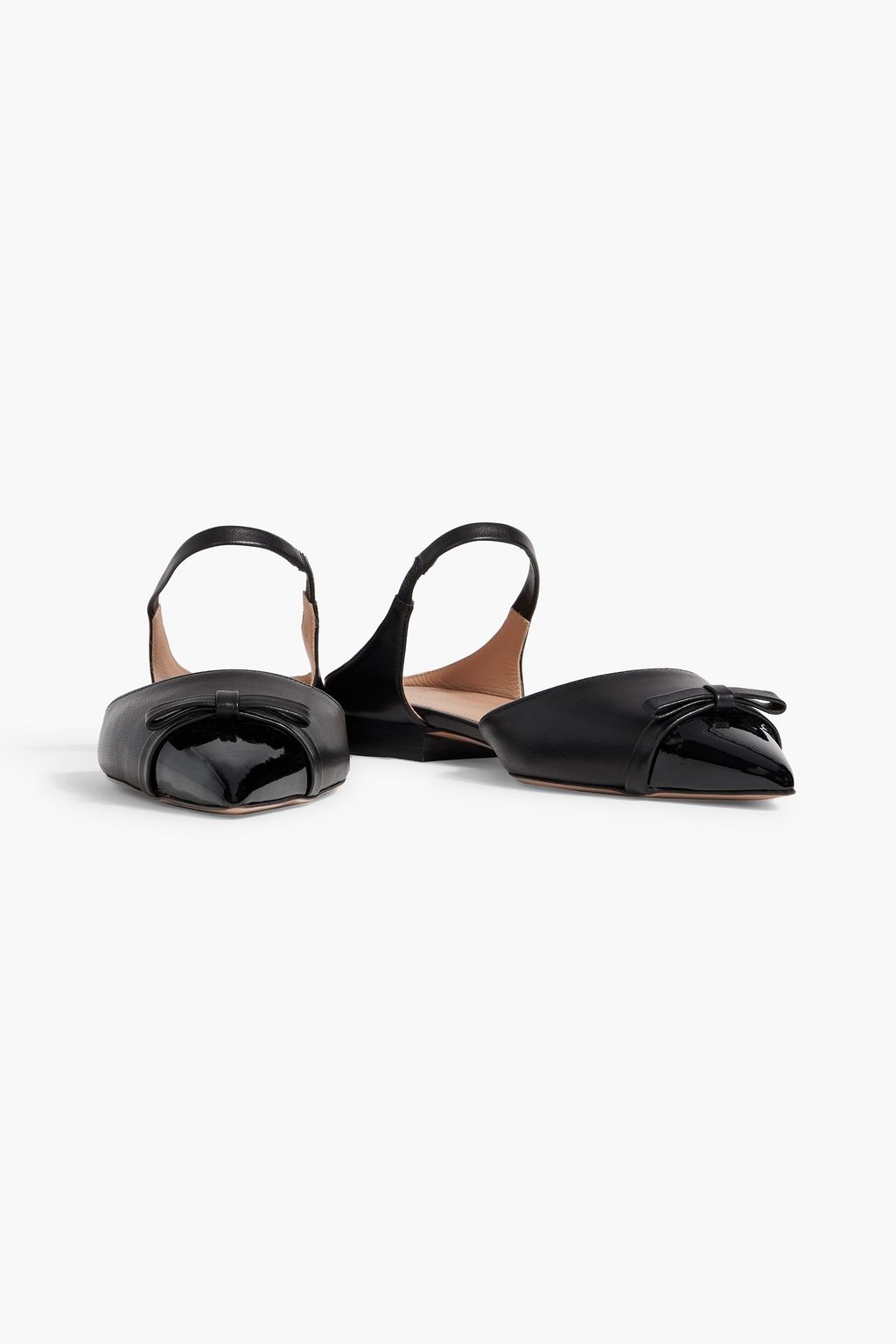 MALONE SOULIERS Blythe 10 bow-detailed leather point-toe flats
