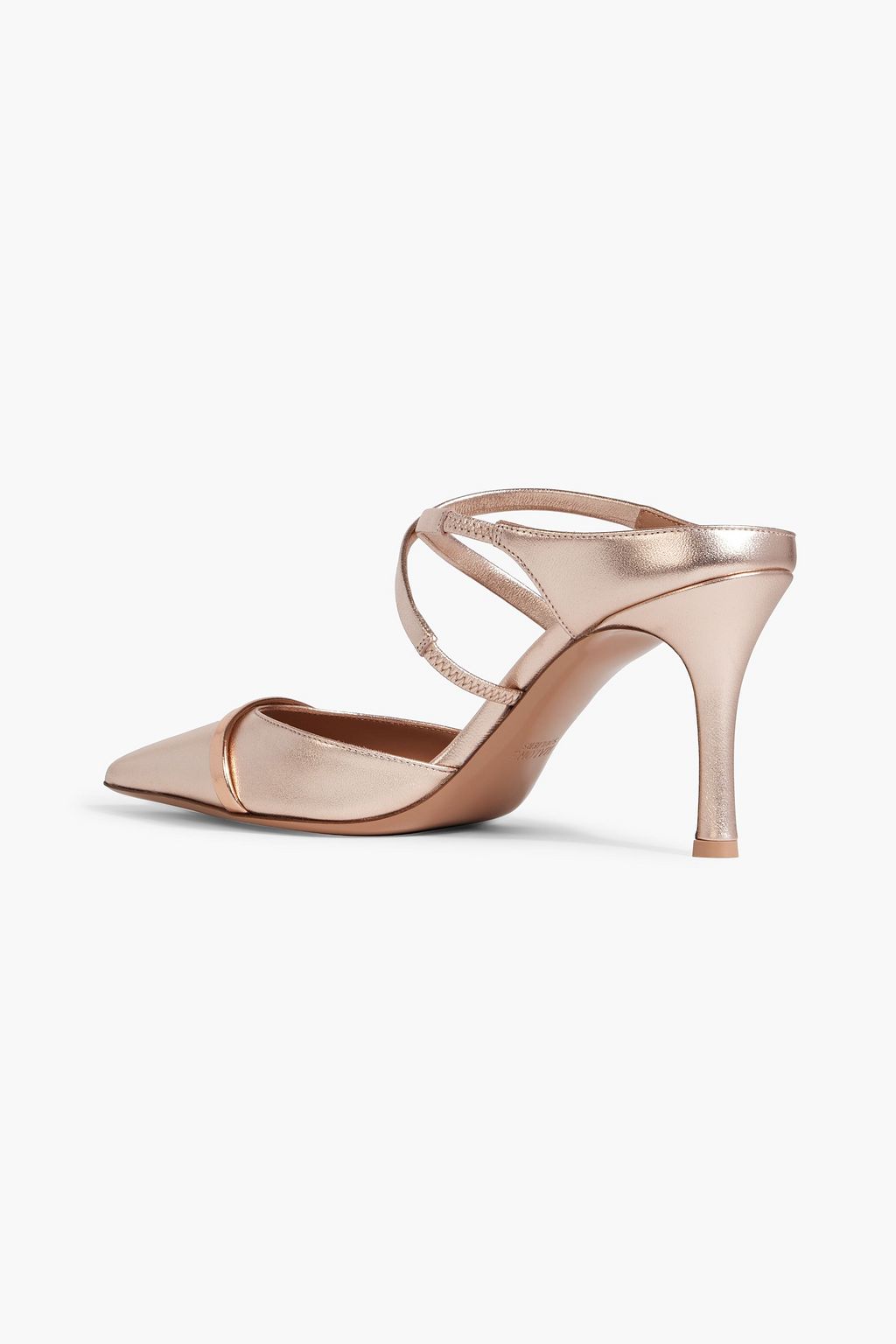 MALONE SOULIERS Yoana 80 metallic leather mules