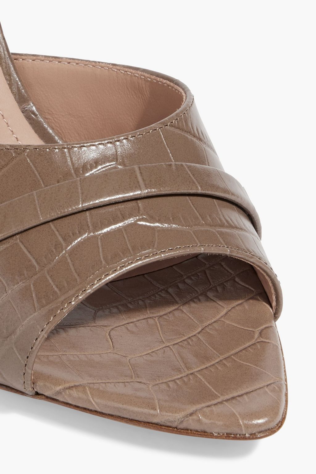 MALONE SOULIERS Julia 90 croc-effect leather mules