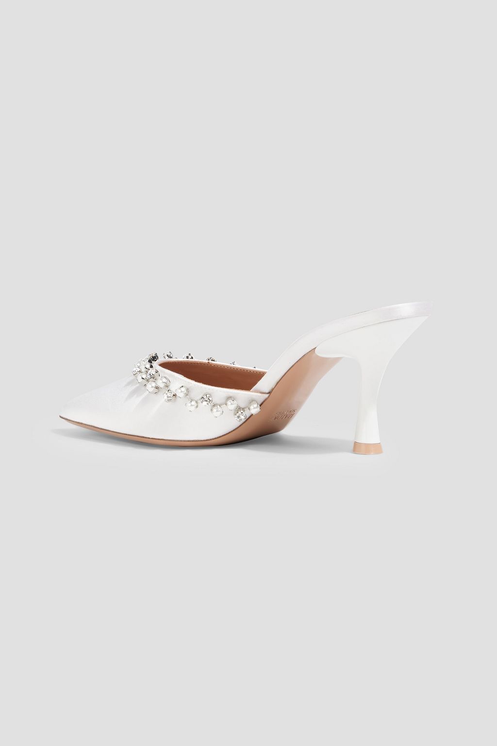 MALONE SOULIERS Gwyn 70 embellished satin mules