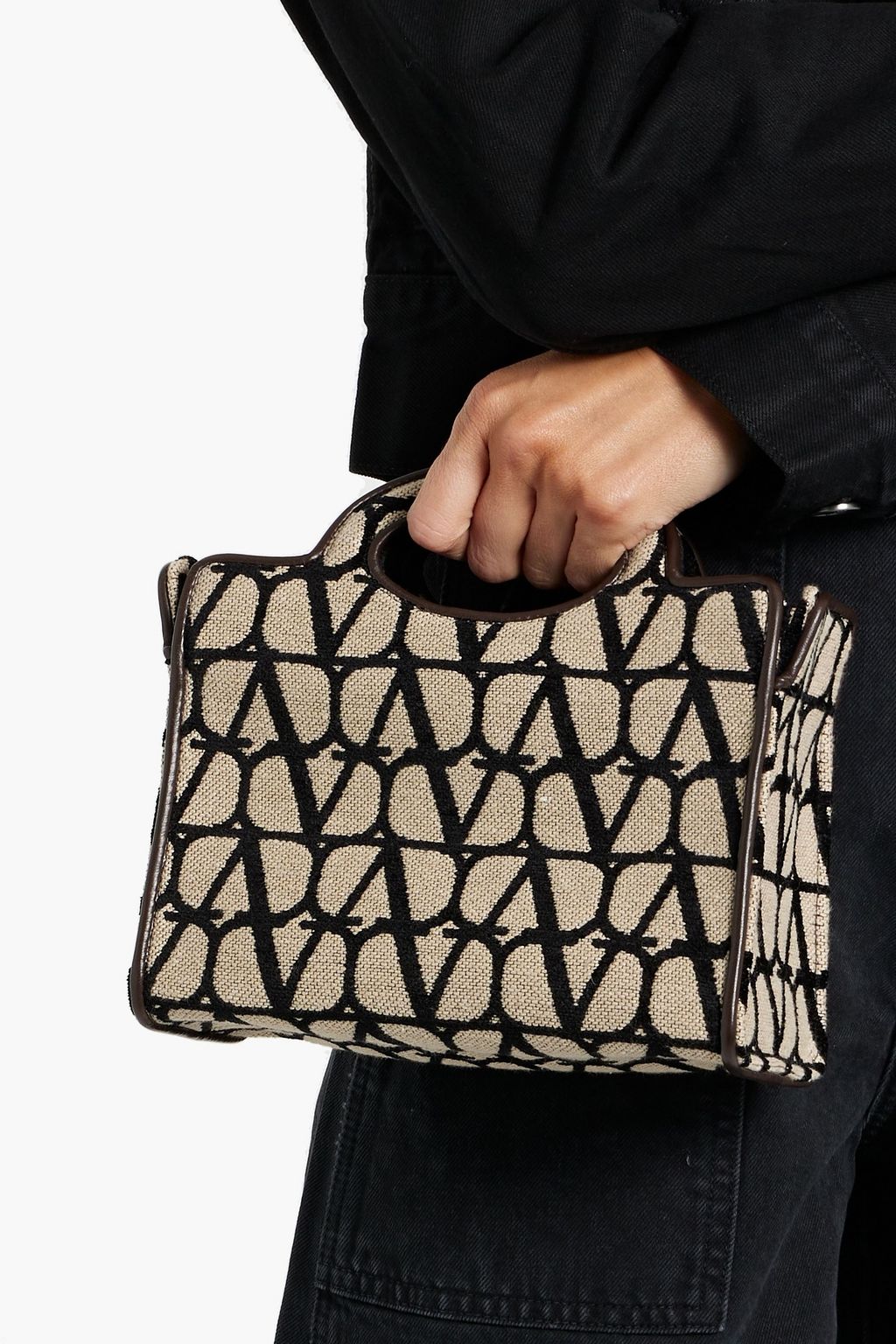 VALENTINO GARAVANI Le Troisième mini canvas-jacquard tote