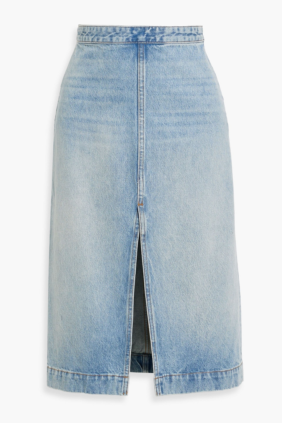 Khaite Fraser Midirock Aus Denim In Hellblauer Denim