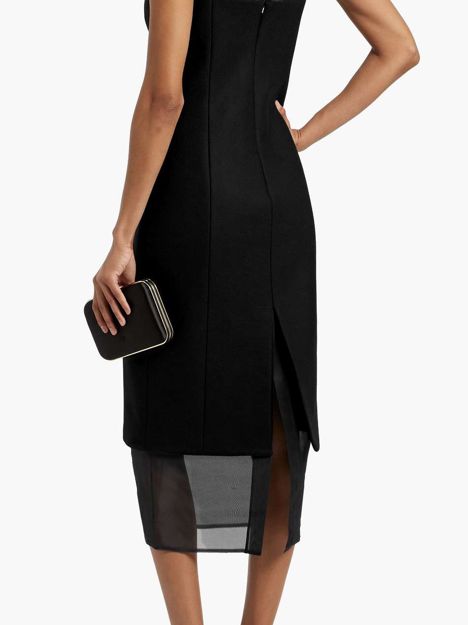 dissa silk-organza and wool-blend midi dress