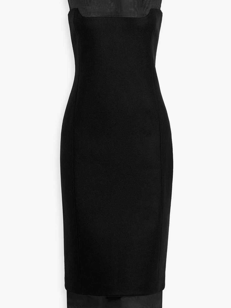 dissa silk-organza and wool-blend midi dress