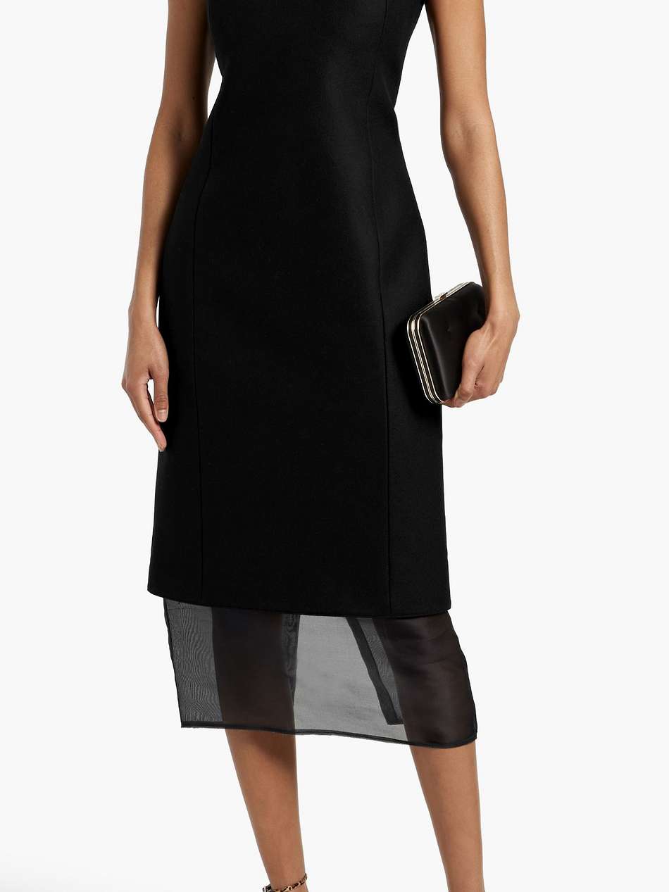 dissa silk-organza and wool-blend midi dress