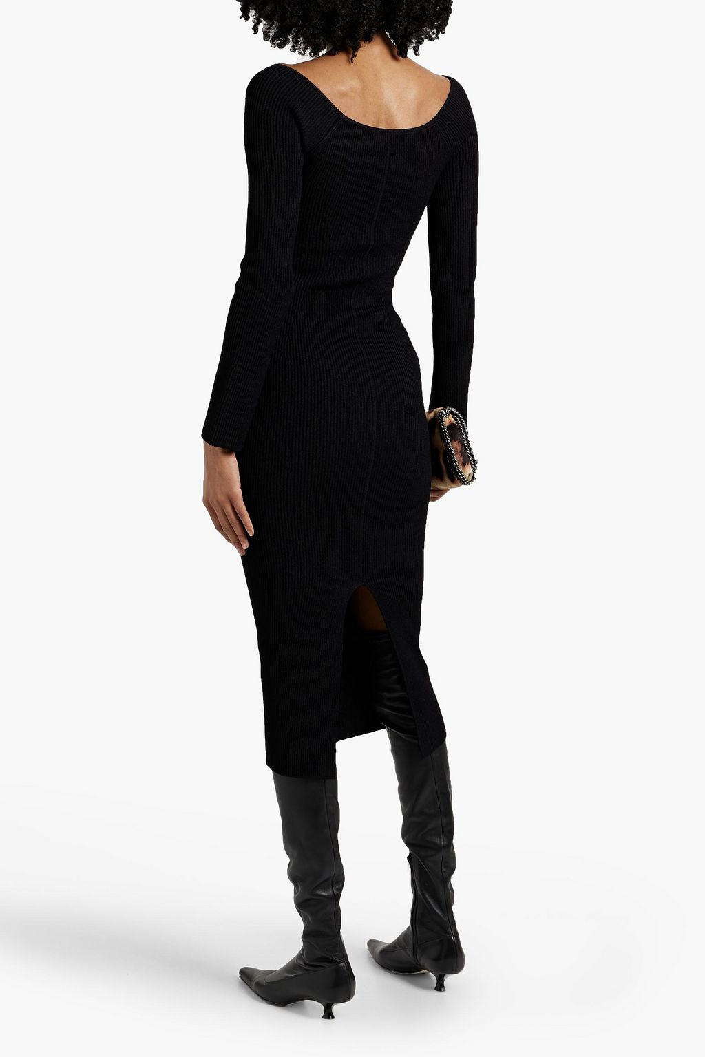 KHAITE Pia ribbed-knit midi dress