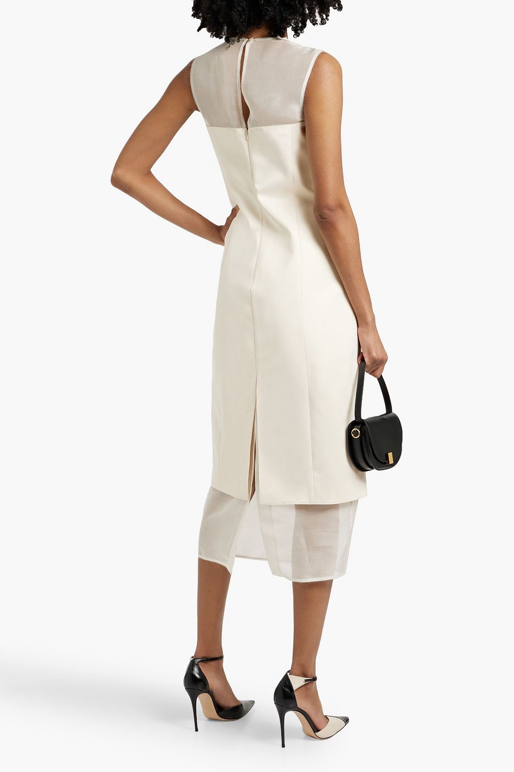 KHAITE Dissa silk-organza and cotton-blend midi dress