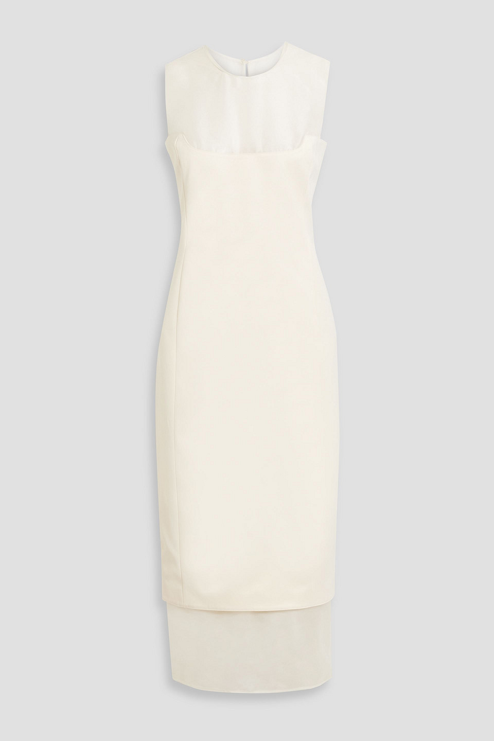 Dissa silk-organza and cotton-blend midi dress
