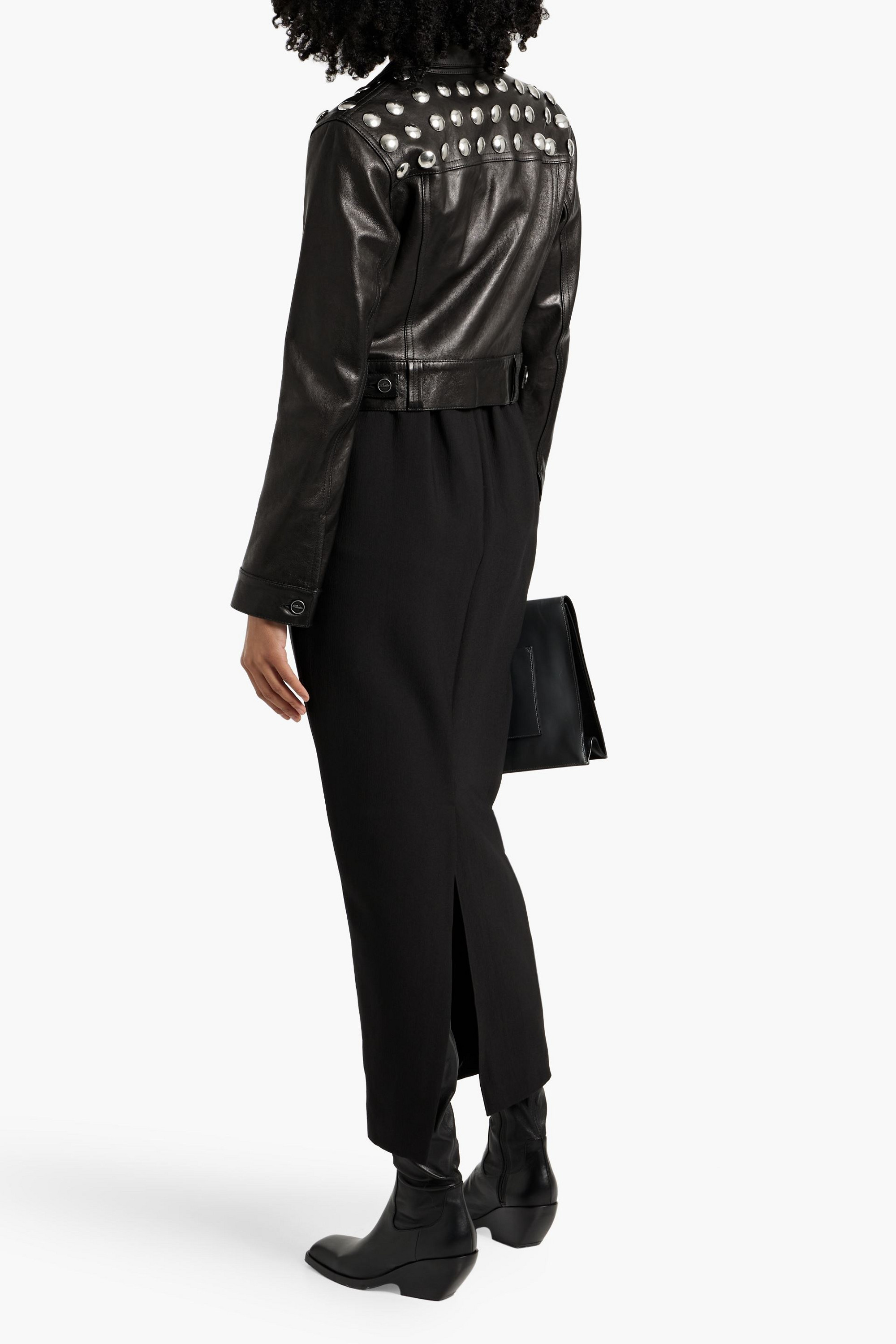 KHAITE Rizzo cropped studded leather jacket