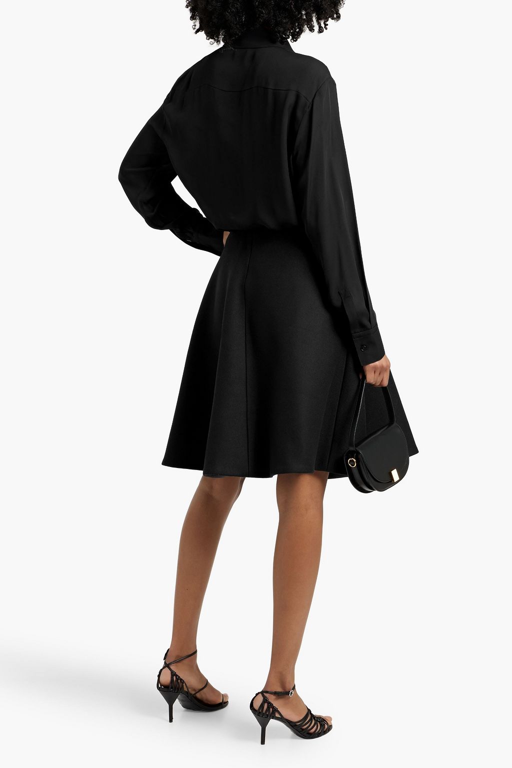 KHAITE Farla pleated wool-blend felt skirt