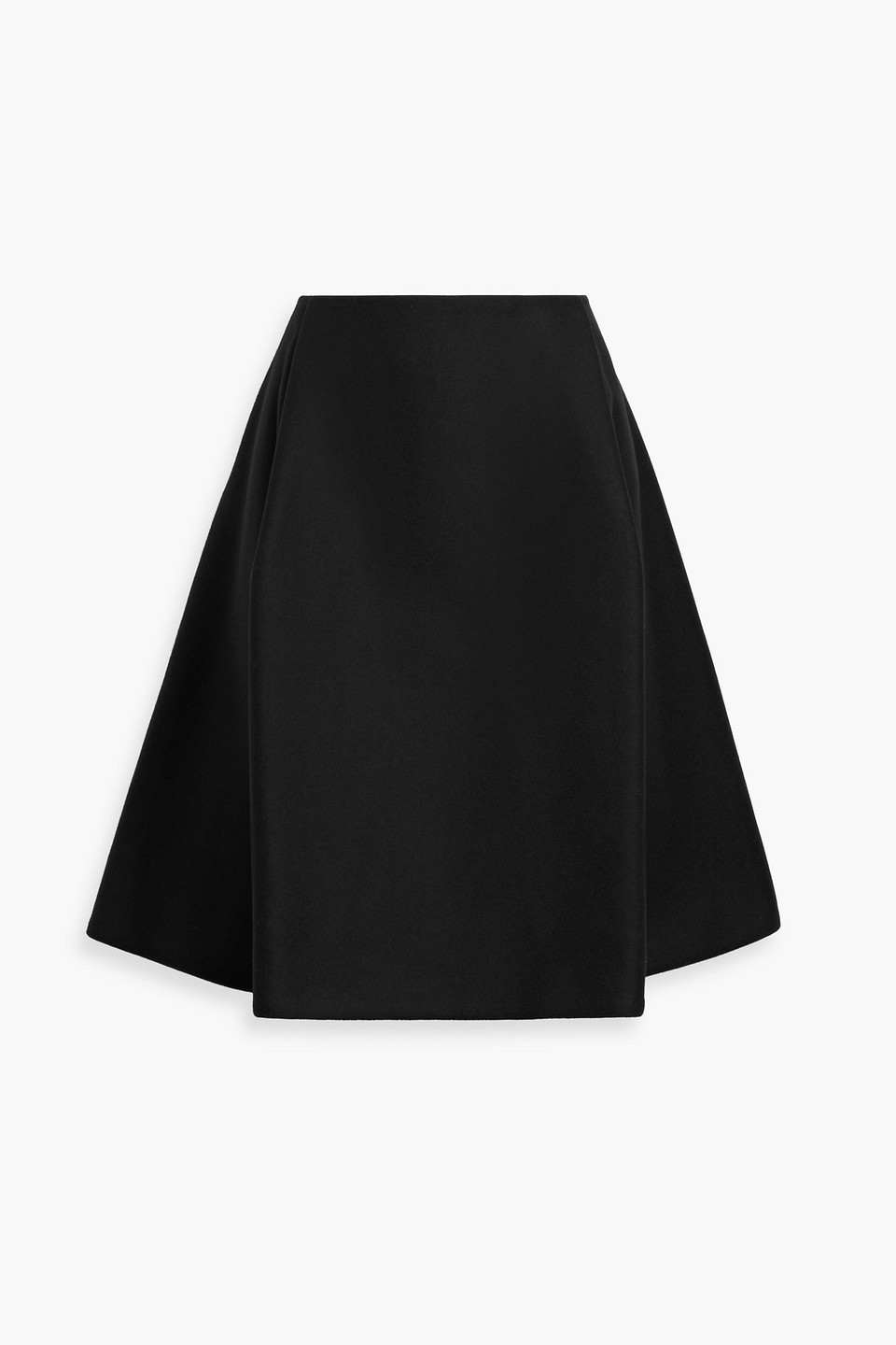 Farla pleated wool-blend felt skirt