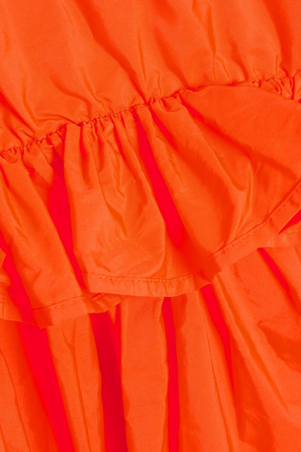REDVALENTINO Asymmetric neon taffeta maxi dress