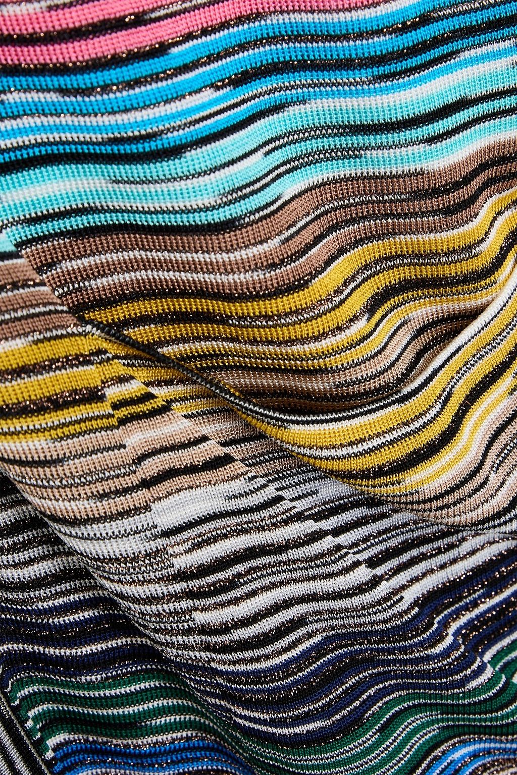 MISSONI Oversized metallic space-dyed knitted cardigan