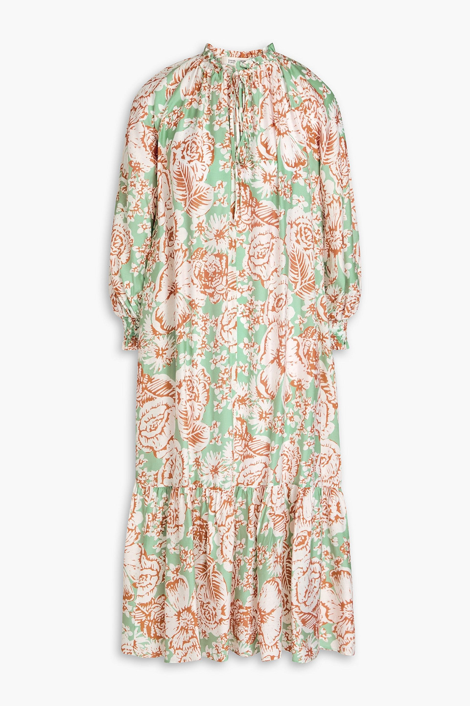 Diane Von Furstenberg Fortina Floral-print Woven Midi Dress