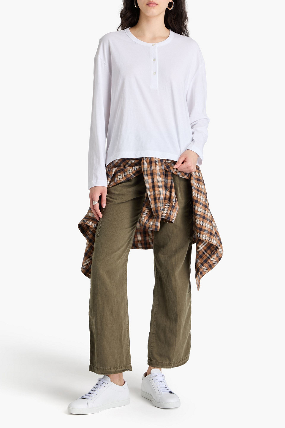 JAMES PERSE SLUB COTTON-JERSEY TOP